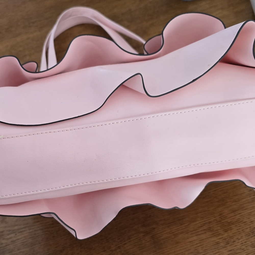 Liz Claiborne Pink Ruffled Shoulder Bag - Picture 5 of 6